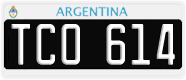 License plate of Argentina, Cars (1995, ABC 123)
