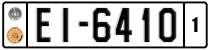 License plate of Greece, 1972 year system