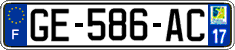 French license plate, SIV (ordinary)