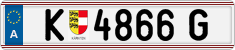 License plate of Austria, Regular plates