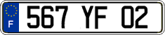 French license plate, FNI