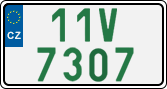 License plate of the Czech Republic, Oldtimers (2001)