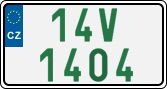 License plate of the Czech Republic, Oldtimers (2001)