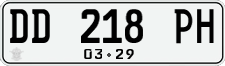 License plate of Indonesia, Regular plates