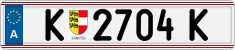 License plate of Austria, Regular plates