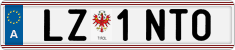 License plate of Austria, Regular plates