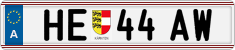 License plate of Austria, Regular plates