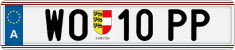 License plate of Austria, Regular plates