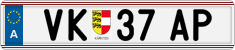 License plate of Austria, Regular plates
