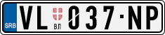 License plate of Serbia, Cars