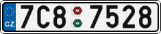 License plate of the Czech Republic, Cars (2001)