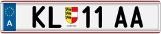 License plate of Austria, Regular plates