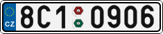 License plate of the Czech Republic, Cars (2001)