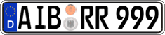 German license plate, Regular plates