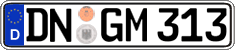 German license plate, Regular plates