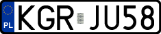 License plates of Poland, Regular car plates