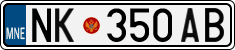 License plate of Montenegro, Trailers