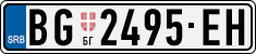 License plate of Serbia, Cars