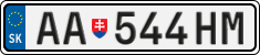 License plate of Slovakia, Cars