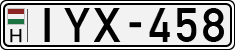 license plates of Hungary, Cars (1990)
