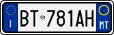 License plate of Italy, Cars (1994 year series)