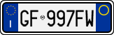License plate of Italy, Cars (1994 year series)