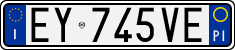 License plate of Italy, Cars (1994 year series)