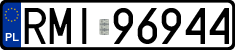 License plates of Poland, Regular car plates