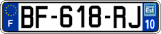 French license plate, SIV (ordinary)