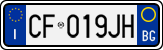 License plate of Italy, Cars (1994 year series)