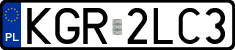 License plates of Poland, Regular car plates