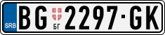 License plate of Serbia, Cars