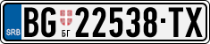 License plate of Serbia, Cars