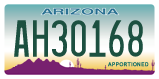Arizona, Apportioned (AB-12345/AB12345)
