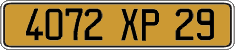 French license plate, FNI