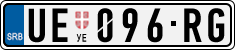 License plate of Serbia, Cars