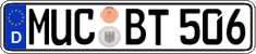 German license plate, Regular plates