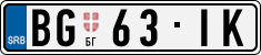 License plate of Serbia, Vanity Plates