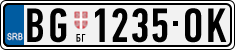 License plate of Serbia, Cars
