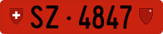 License plate of Switzerland, Cars
