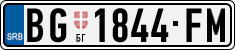 License plate of Serbia, Cars