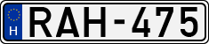 license plates of Hungary, Cars (1990)