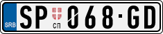 License plate of Serbia, Cars