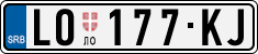 License plate of Serbia, Cars