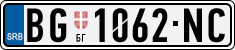 License plate of Serbia, Cars
