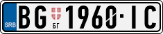License plate of Serbia, Cars