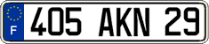 French license plate, FNI