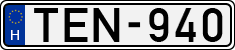 license plates of Hungary, Cars (1990)