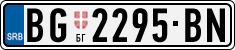 License plate of Serbia, Cars