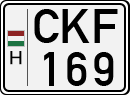 license plates of Hungary, Cars (1990)